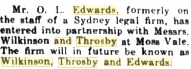 Trove and Gazette record for Wilkinson, Throsby and Edwards