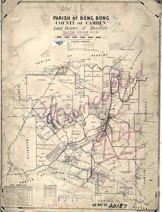 Commons and Bong Bong parish map, c.1890s