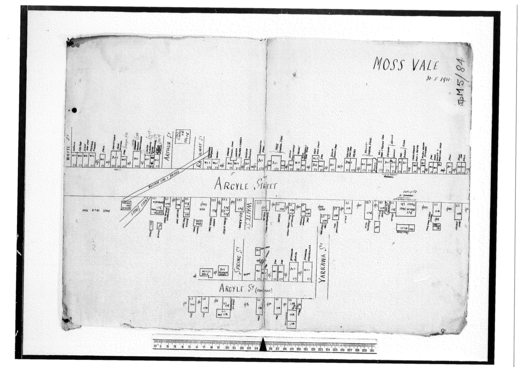 First complete sheet of the 1911 Moss Vale town plan
